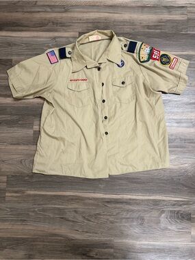 Vintage Boy Scouts of America Official Blouse with Patches